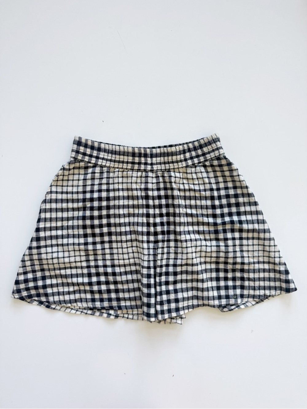 Zara Black and White Gingham High-Waist Shorts - Picture 9 of 10